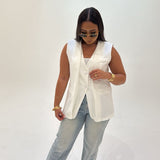 Blazer sans manche (blanc)