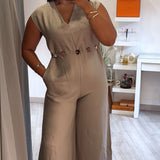 Combinaison fluide Lina (beige)