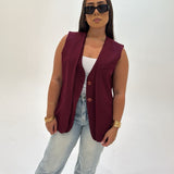 Blazer sans manche( bordeaux)