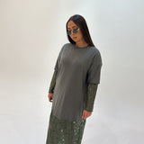 Robe dentelle Talya (kaki)