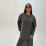 Robe dentelle Talya (kaki)