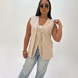 Blazer sans manche (beige)
