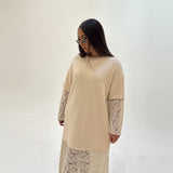 Robe dentelle Talya (beige)