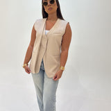 Blazer sans manche (beige)