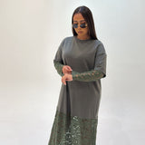Robe dentelle Talya (kaki)