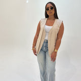 Blazer sans manche (beige)